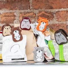 Woodland Bag Clips Set Of 6