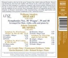 Hummel: Mozart's Symphonies Nos. 38, 39, 40