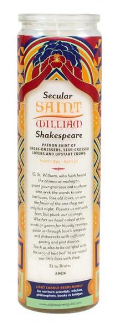 Shakespeare secular saint candle