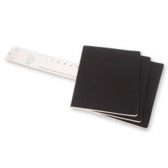 Set 3 caiete - Moleskine Cahier - XXL, Ruled - Black