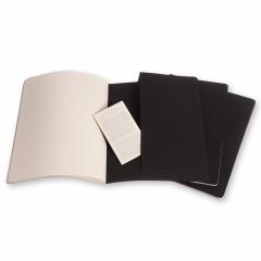 Set 3 caiete - Moleskine Cahier - XXL, Ruled - Black