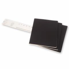 Set 3 caiete - Moleskine Cahier - XXL, Plain - Black