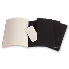 Set 3 caiete - Moleskine Cahier - XXL, Plain - Black