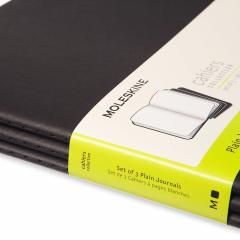 Set 3 caiete - Moleskine Cahier - XXL, Plain - Black