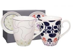 Set 2 cani cu farfurii - Baobab Line&Flower