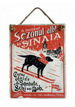 Decoratiune din lemn - A inceput Sezonul alb la Sinaia. Curse oficiale 1912