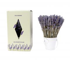 Aranjament floral - Galetusa cu lavanda, alb