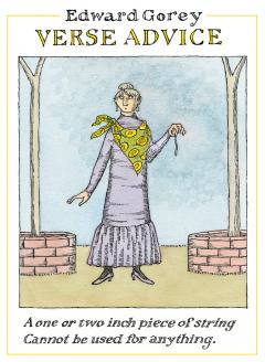 Carte postala - Edward Gorey: Verse Advice - Mai multe modele
