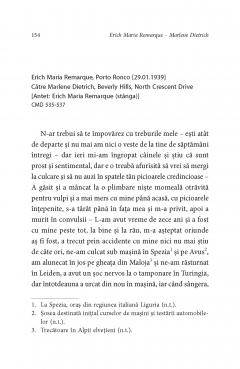 „Spune-mi că mă iubești...” Erich Maria Remarque - Marlene Dietrich