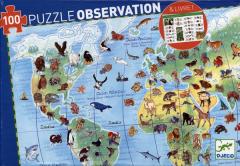 Puzzle 100 piese - Observation - Animalele Lumii