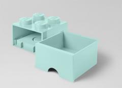 Cutie depozitare - LEGO Brick Drawer 2x2, Aqua