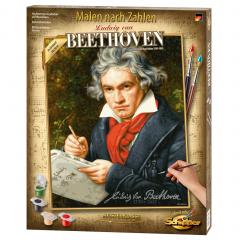 Kit pictura cu numere - Ludwig van Beethoven, 40x50 cm