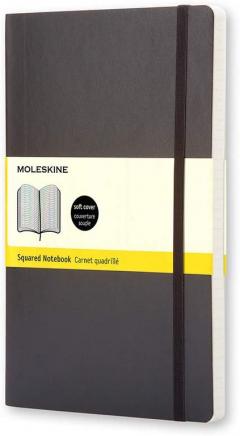 Carnet - Moleskine Classic - Large, Soft Cover, Squared - Black