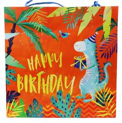 Punga de cadou mare - Dinosaur - Happy Birthday