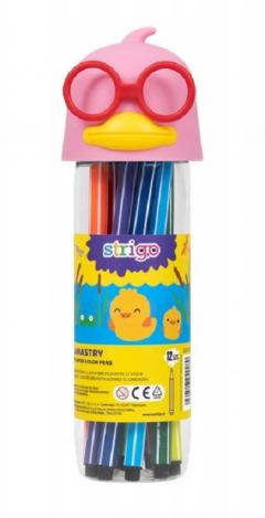 Set 12 carioci lavabile -  Rata - Roz