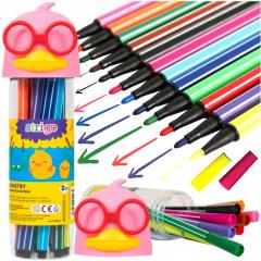 Set 12 carioci lavabile -  Rata - Roz