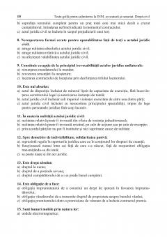 Teste-grila pentru admiterea la INM, avocatura si notariat 2021