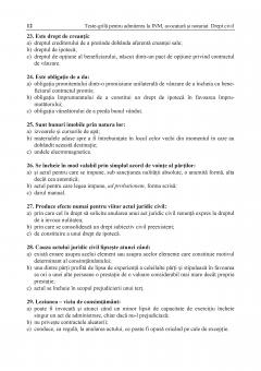 Teste-grila pentru admiterea la INM, avocatura si notariat 2021