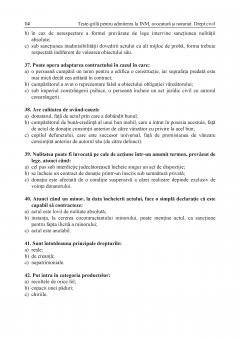 Teste-grila pentru admiterea la INM, avocatura si notariat 2021