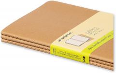 Set 3 caiete - Moleskine Cahier - Large, Plain - Kraft Brown