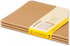 Set 3 caiete - Moleskine Cahier - Large, Squared - Kraft Brown