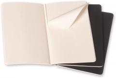 Set 3 caiete - Moleskine Cahier - Large, Squared - Black