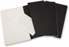 Set 3 caiete - Moleskine Cahier - Large, Squared - Black
