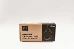 Vas ecologic auto-udare din ceramica - Lutoya M Red, 35 cl