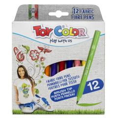 Set 12 carioci pentru textile - Toy Color Teenager