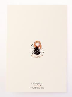 Felicitare - Piesaj de iarna - Caprioara