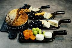 Platou din sticla de vin