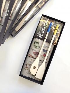 Set cadou cu caiet de retete si ustensile de bucatarie - Cook Stone