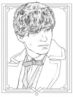 Carte postala de colorat - Fantastic Beasts and Where to Find Them - mai multe modele