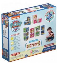 Set de constructie magnetic - Magicube - Paw Patrol - Chase, Skye si Rocky