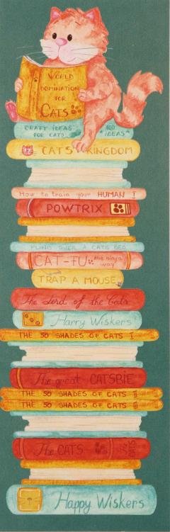 Semn de carte - Cat Reading Books