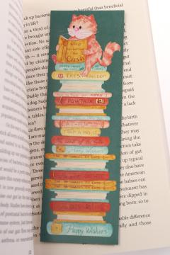 Semn de carte - Cat Reading Books