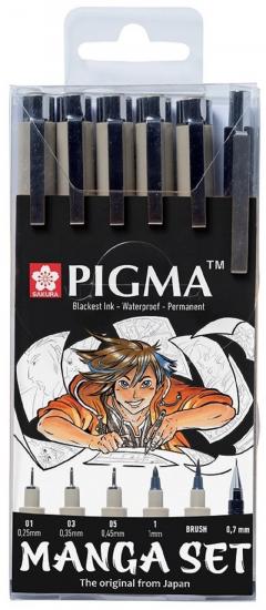 Set 6 instrumente de scris - Sakura Manga Pigma