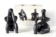 Grup statuar - Ganditorul si Femeie sezand