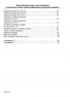 Teste distractive pentru clasa pregatitoare