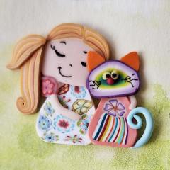 Martisor - Fetita cu pisica