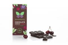 Ciocolata neagra amaruie cu visine, fara zahar