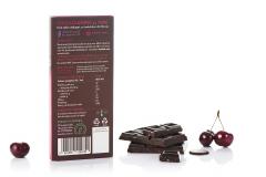 Ciocolata neagra amaruie cu visine, fara zahar