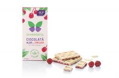 Ciocolata alba - Zmeura, fara zahar