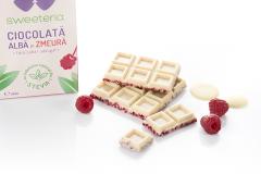 Ciocolata alba - Zmeura, fara zahar