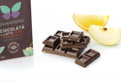 Ciocolata cu lapte, mar si portocala, fara zahar