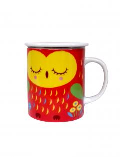 Cana din portelan - Lovely Owl Red