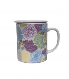 Cana din portelan - Silver Garden Pastel Blue