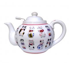 Ceainic - Colored Lucky Cat