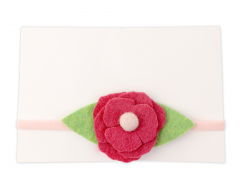 Bentita elastica - Handmade - Floare Roz