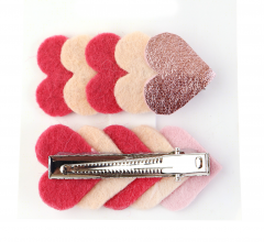 Set 2 clame - Handmade - Inimi - Roz-Pudra